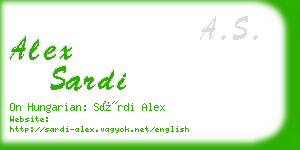 alex sardi business card